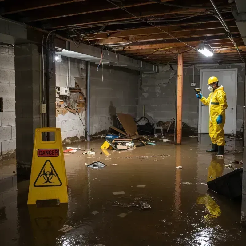 Flooded Basement Electrical Hazard in Sunset Beach, NC Property